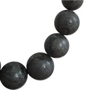 Swirled Gray Beaded Necklace